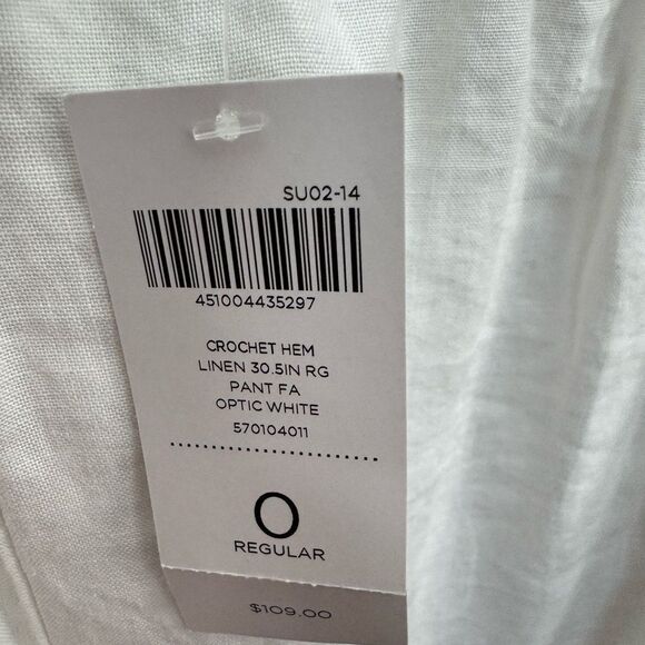 Chico’s Crochet Hem Linen Pants – Optic White – Size O (Regular)✨ - Picture 13 of 16